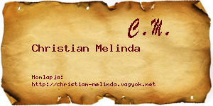 Christian Melinda névjegykártya